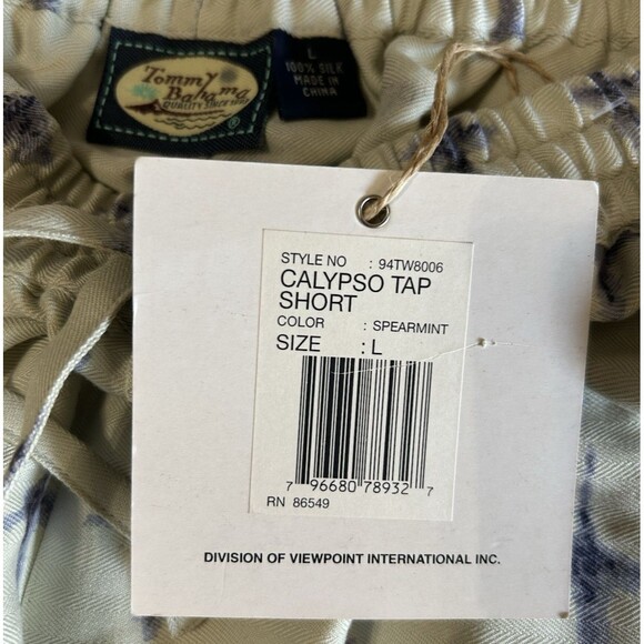 Tommy Bahama Womens L Calypso Tap 100% Silk Floral Hawaiian Drawstring  Shorts - Picture 5 of 5